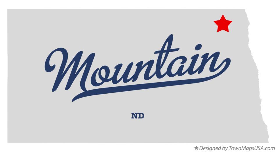 Map of Mountain North Dakota ND