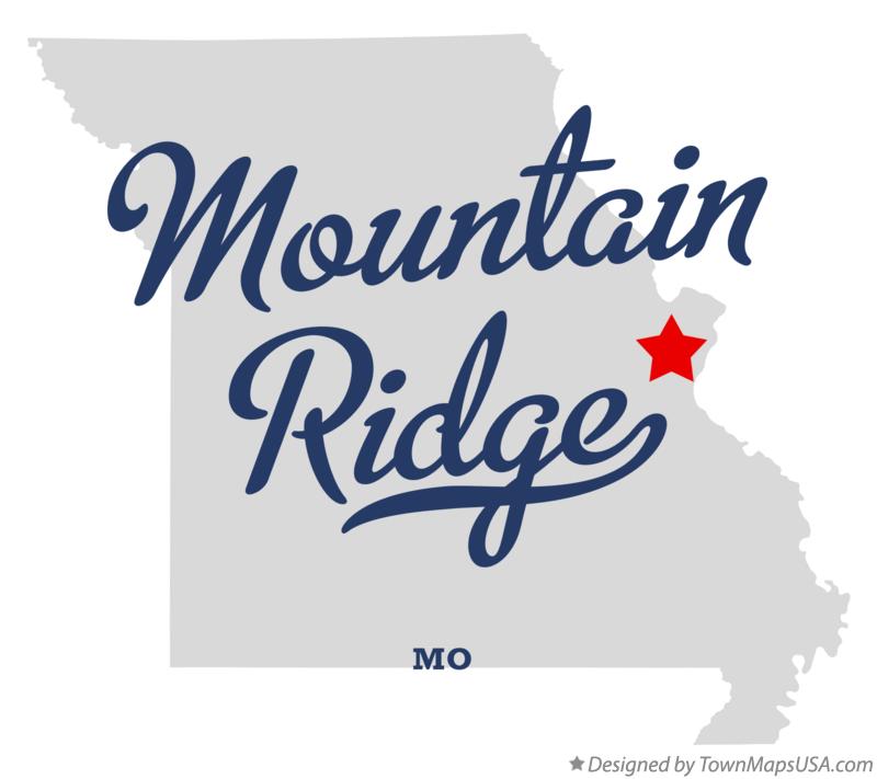 Map of Mountain Ridge Missouri MO