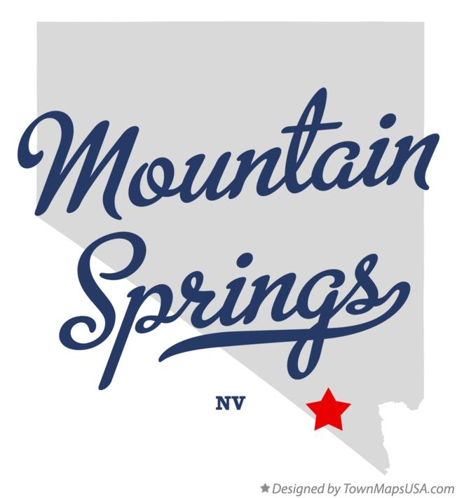 Map of Mountain Springs Nevada NV