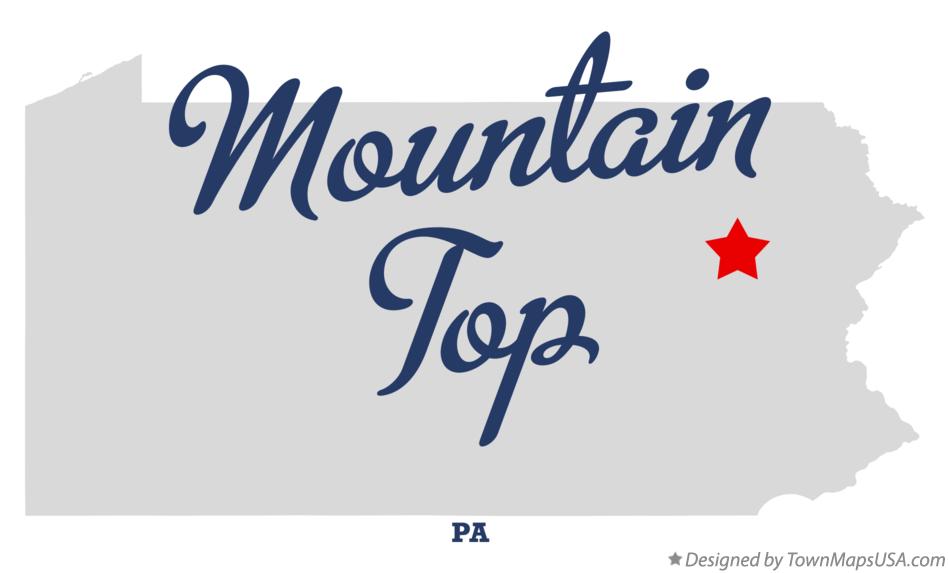 Map of Mountain Top Pennsylvania PA