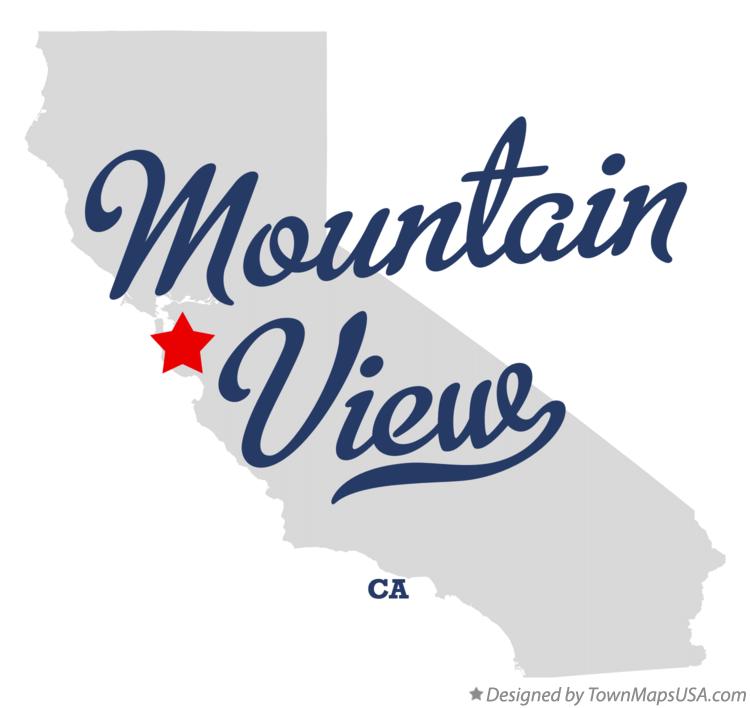 Mountain View California Map Map Of Mountain View, Santa Clara County, Ca, California