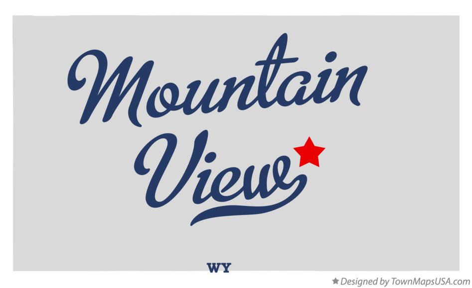 Map of Mountain View Wyoming WY