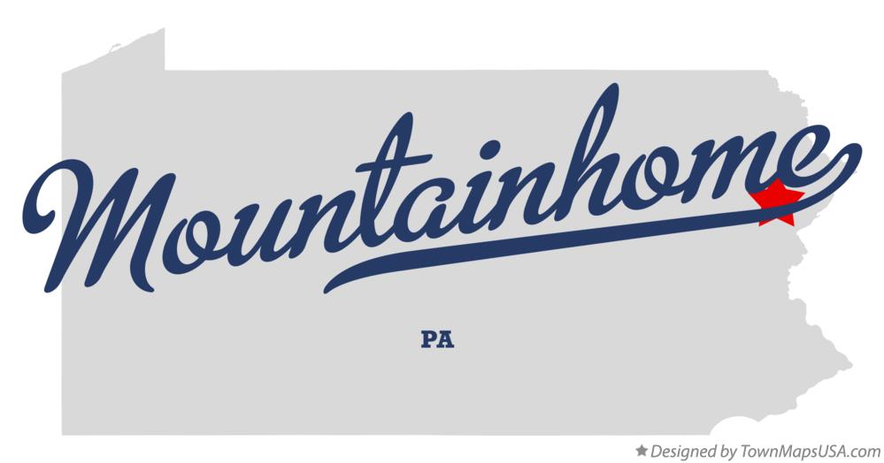 Map of Mountainhome Pennsylvania PA