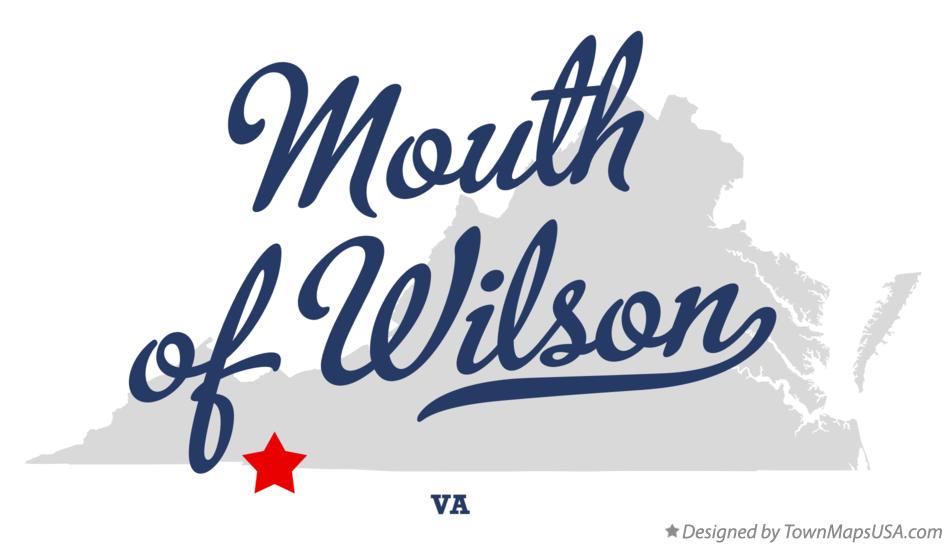 Map of Mouth of Wilson Virginia VA