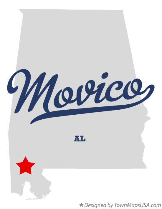 Map of Movico Alabama AL