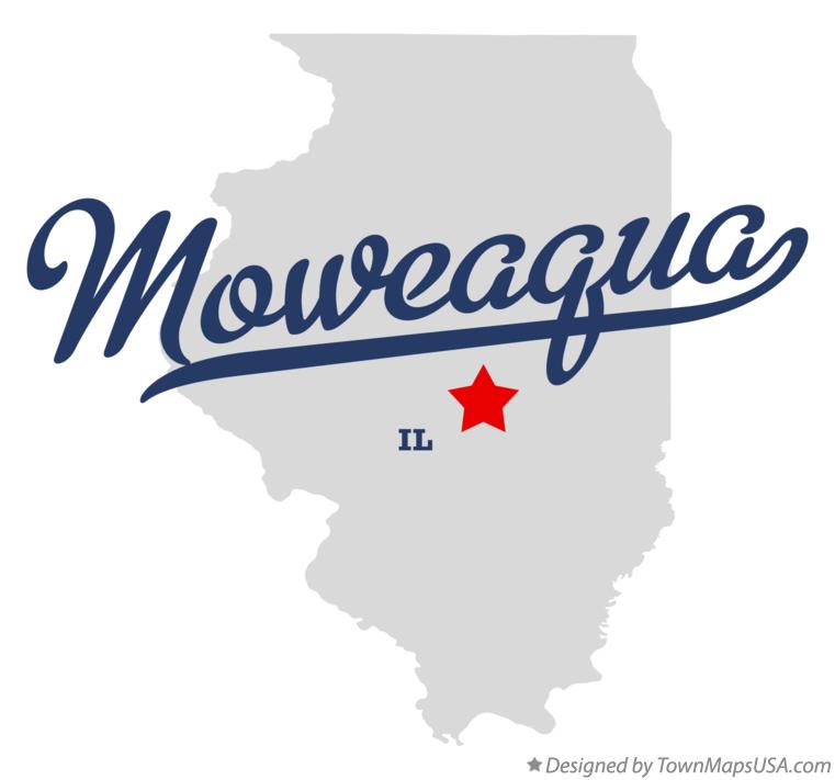 Map of Moweaqua Illinois IL