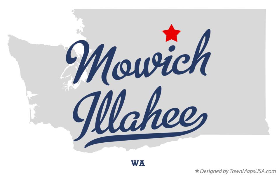 Map of Mowich Illahee Washington WA
