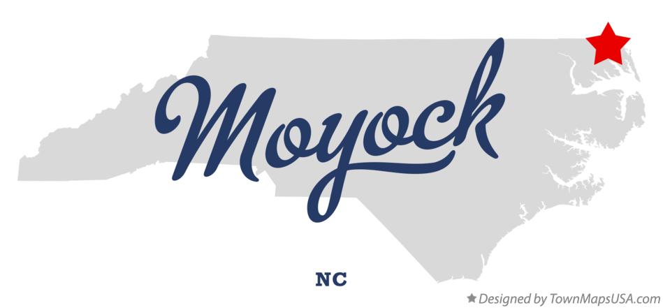 Map of Moyock North Carolina NC