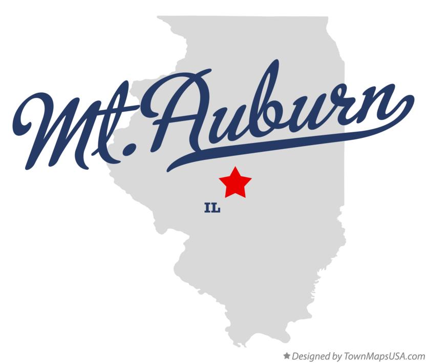 Map of Mt.Auburn Illinois IL