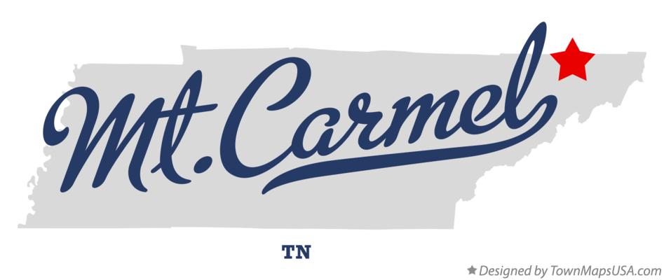 Map of Mt.Carmel Tennessee TN