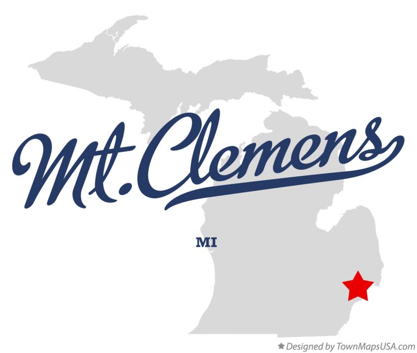 Map of Mt.Clemens Michigan MI