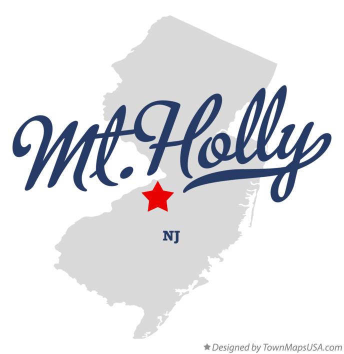 Map of Mt.Holly New Jersey NJ