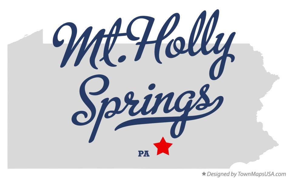 Map of Mt.Holly Springs Pennsylvania PA