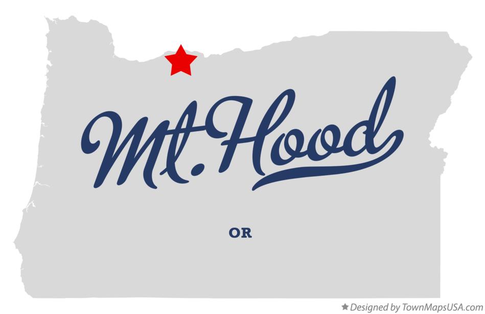 Map of Mt.Hood Oregon OR