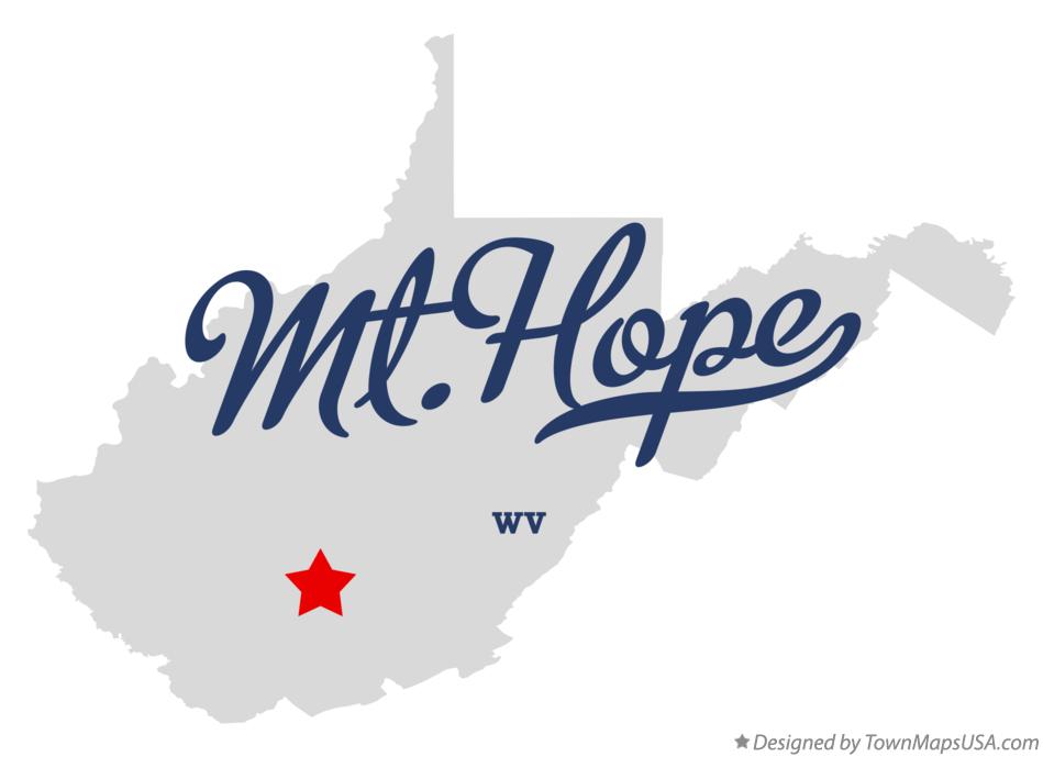 Map of Mt.Hope West Virginia WV