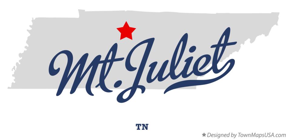 Map of Mt.Juliet Tennessee TN