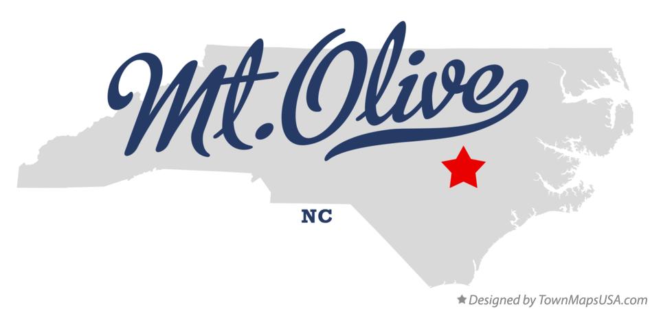 Map of Mt.Olive North Carolina NC