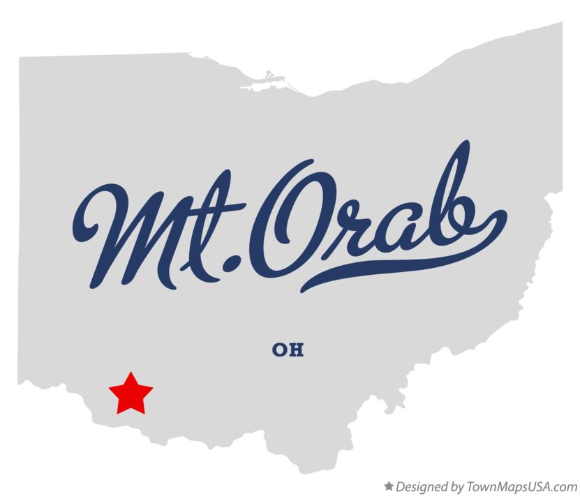 Map of Mt.Orab Ohio OH