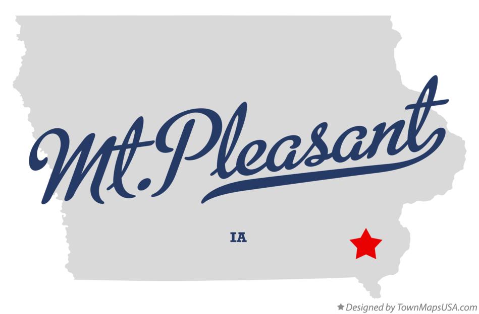 Map of Mt.Pleasant Iowa IA