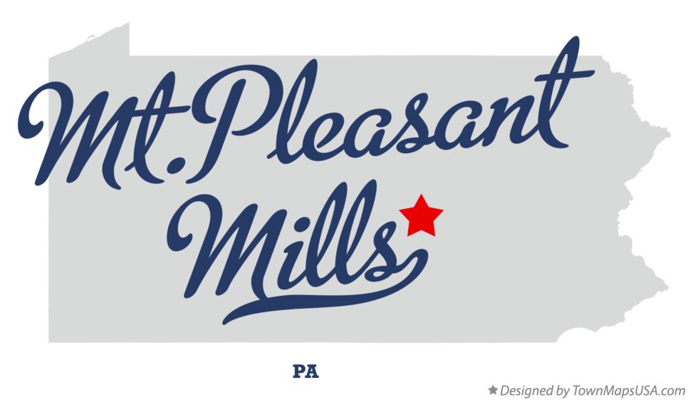 Map of Mt.Pleasant Mills Pennsylvania PA