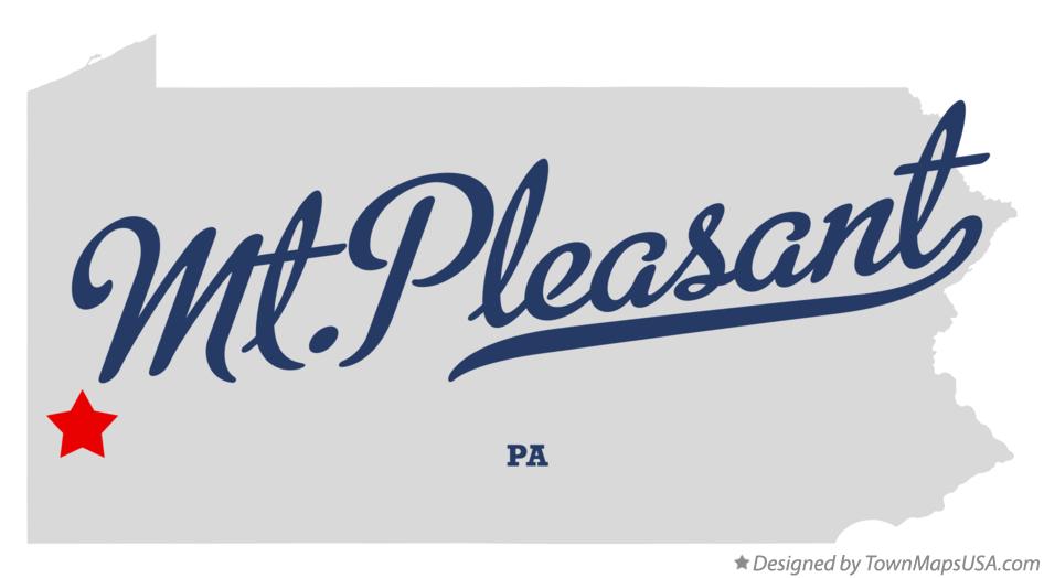 Map of Mt.Pleasant Pennsylvania PA