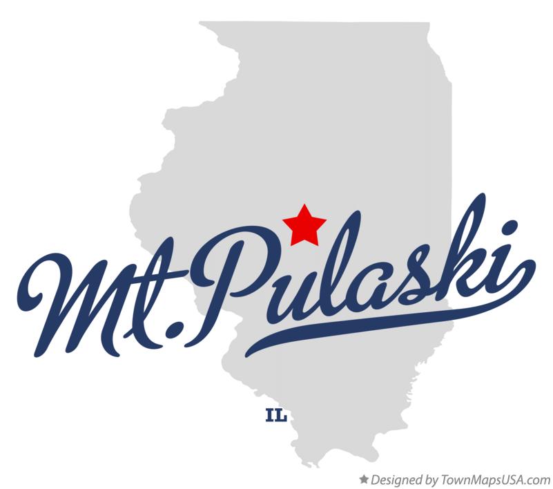 Map of Mt.Pulaski Illinois IL