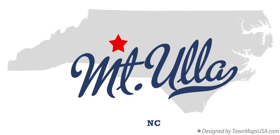 Map of Mt.Ulla North Carolina NC