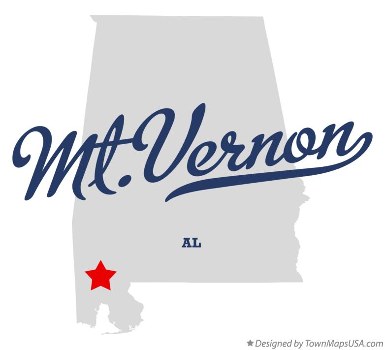 Map of Mt.Vernon Alabama AL