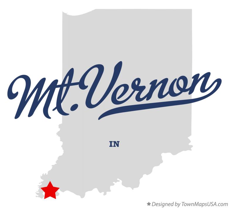 Map of Mt.Vernon Indiana IN