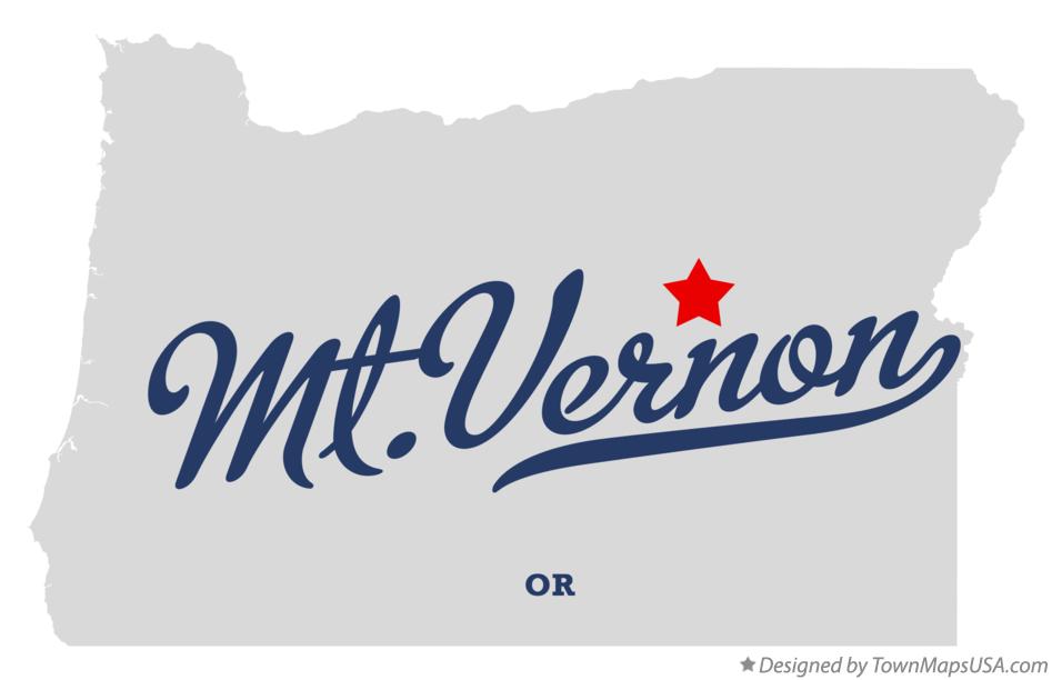 Map of Mt.Vernon Oregon OR