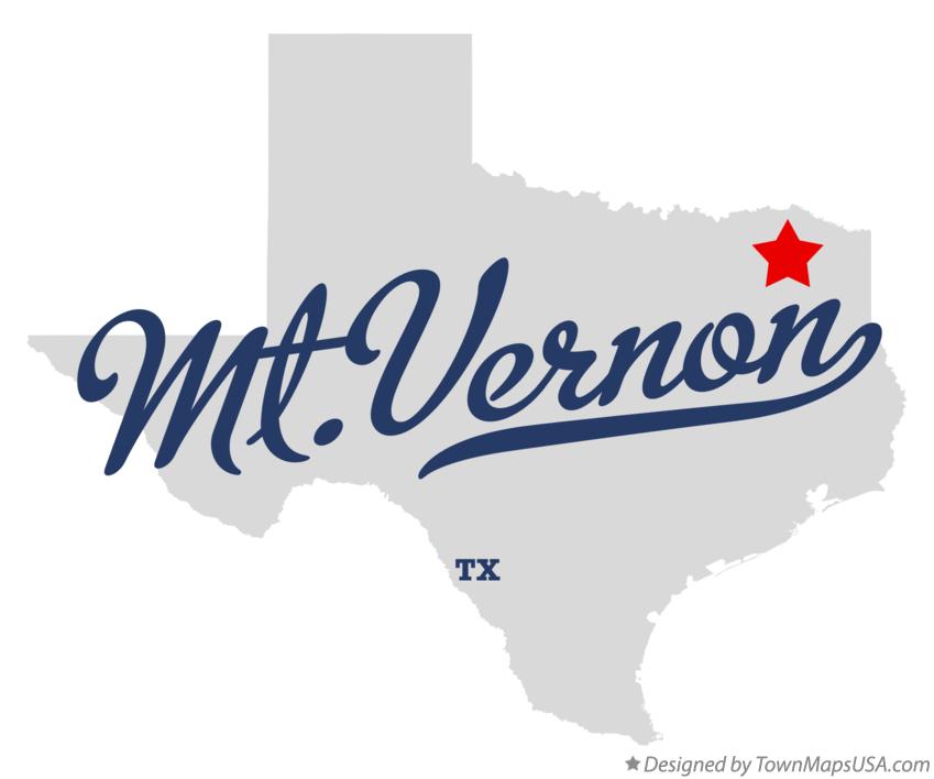 Map of Mt.Vernon Texas TX