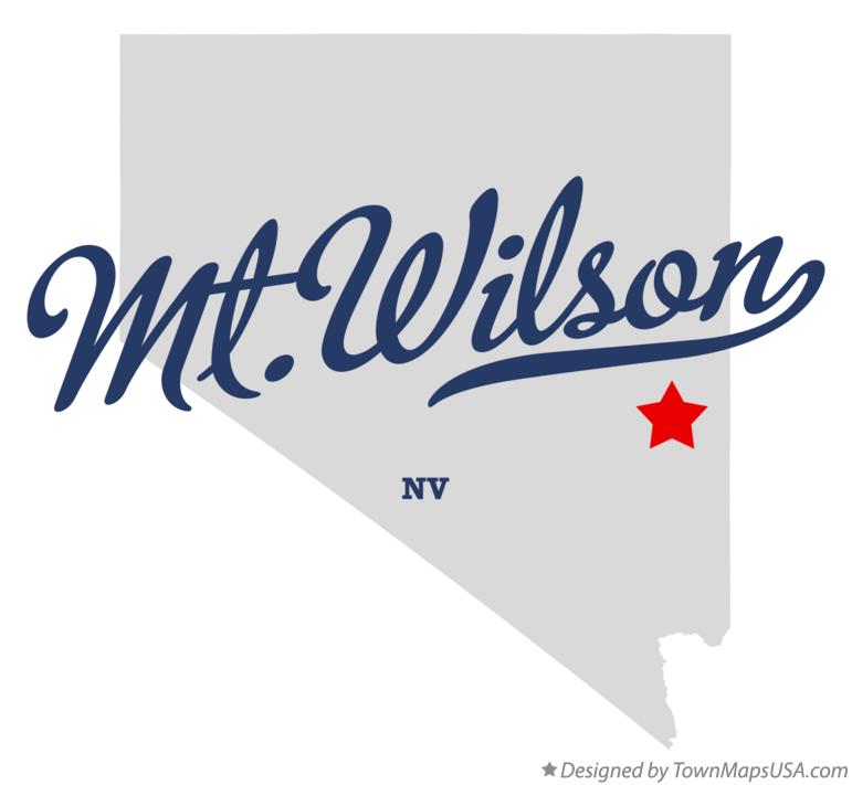 Map of Mt.Wilson Nevada NV