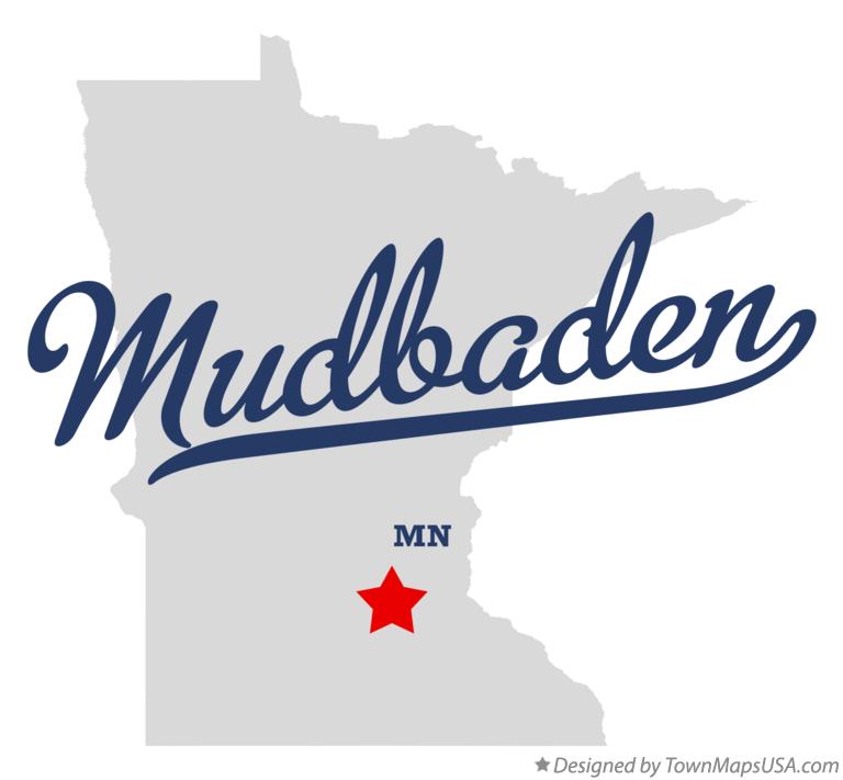 Map of Mudbaden Minnesota MN