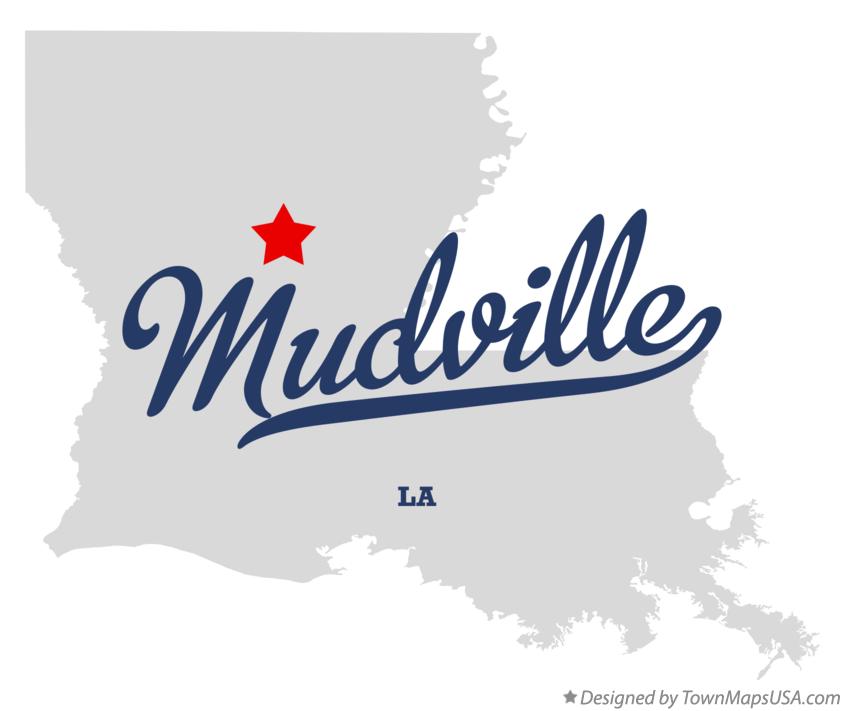 Map of Mudville Louisiana LA