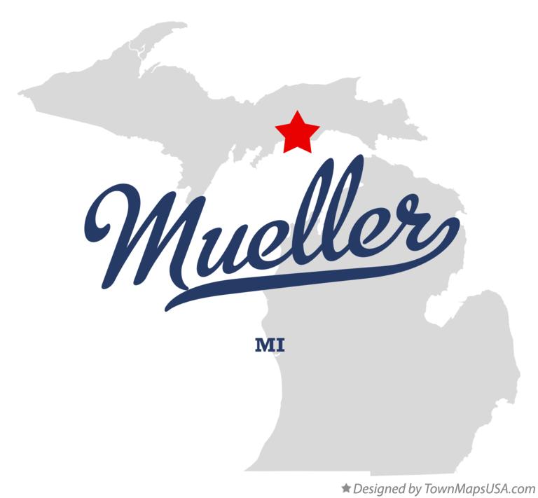 Map of Mueller Michigan MI