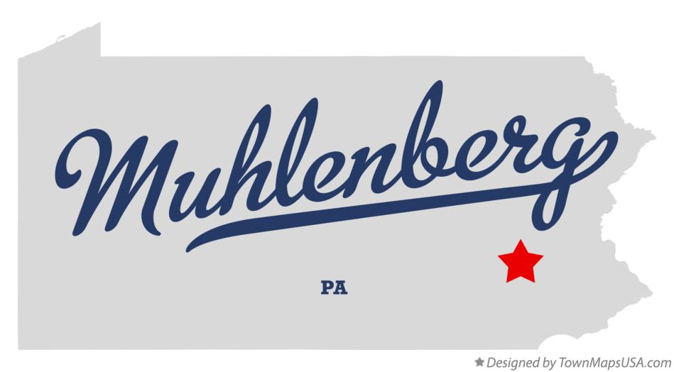 Map of Muhlenberg Pennsylvania PA