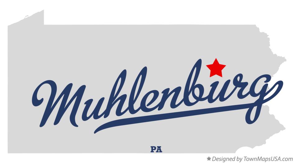Map of Muhlenburg Pennsylvania PA