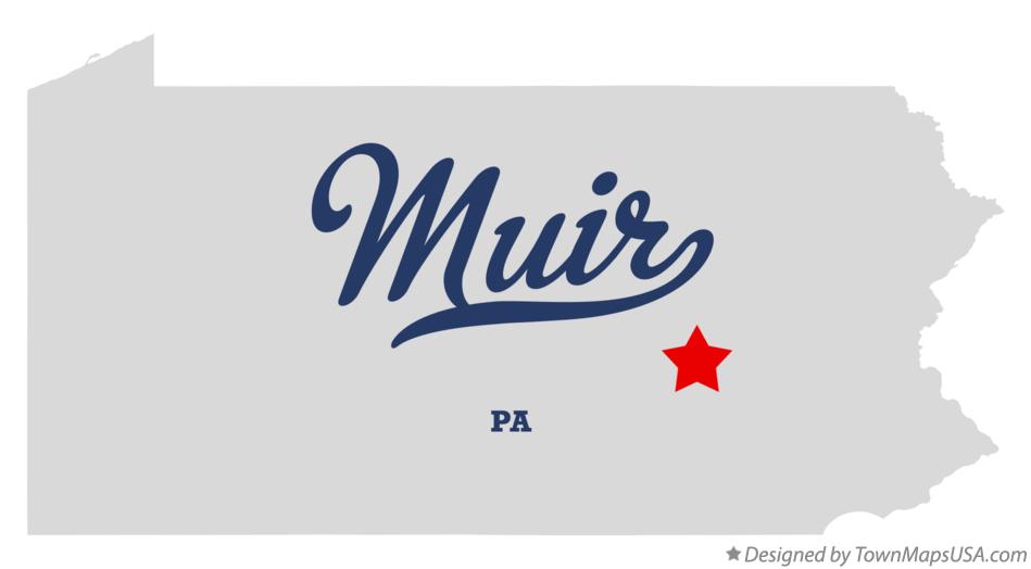 Map of Muir Pennsylvania PA