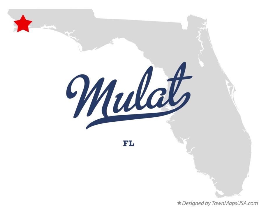 Map of Mulat Florida FL