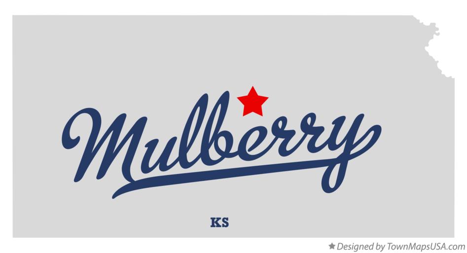 Map of Mulberry Kansas KS