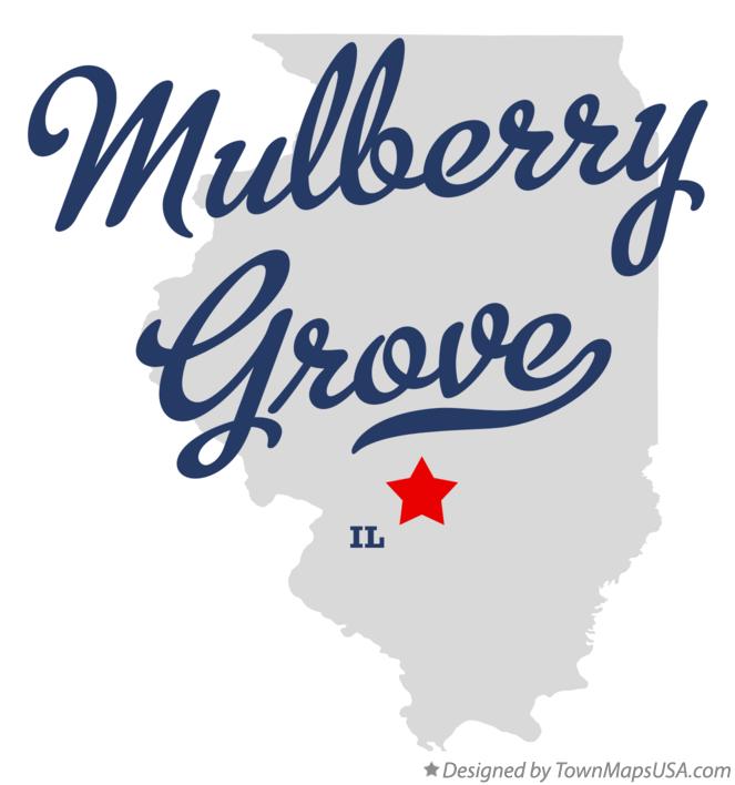Map of Mulberry Grove Illinois IL