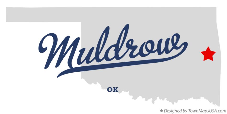 Map of Muldrow Oklahoma OK