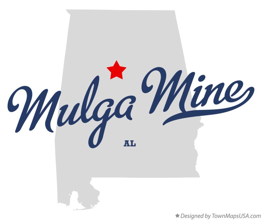 Map of Mulga Mine Alabama AL