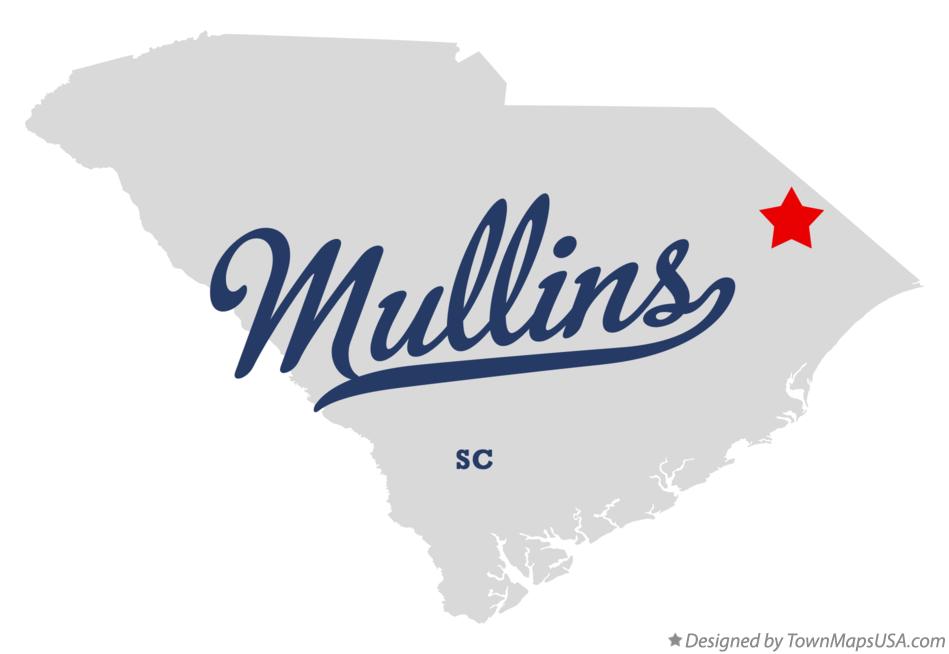 Map of Mullins South Carolina SC