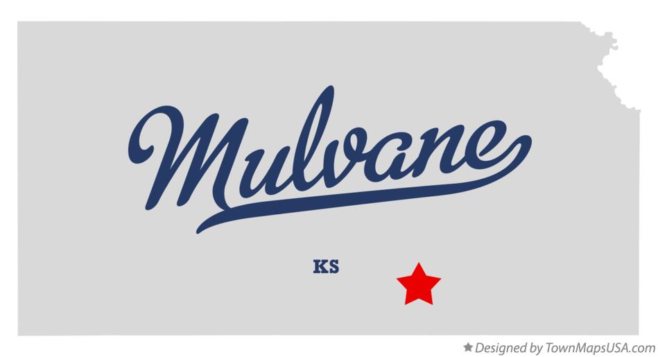 Map of Mulvane Kansas KS