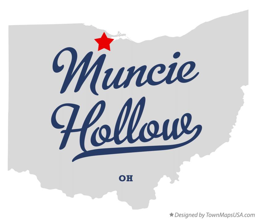Map of Muncie Hollow Ohio OH