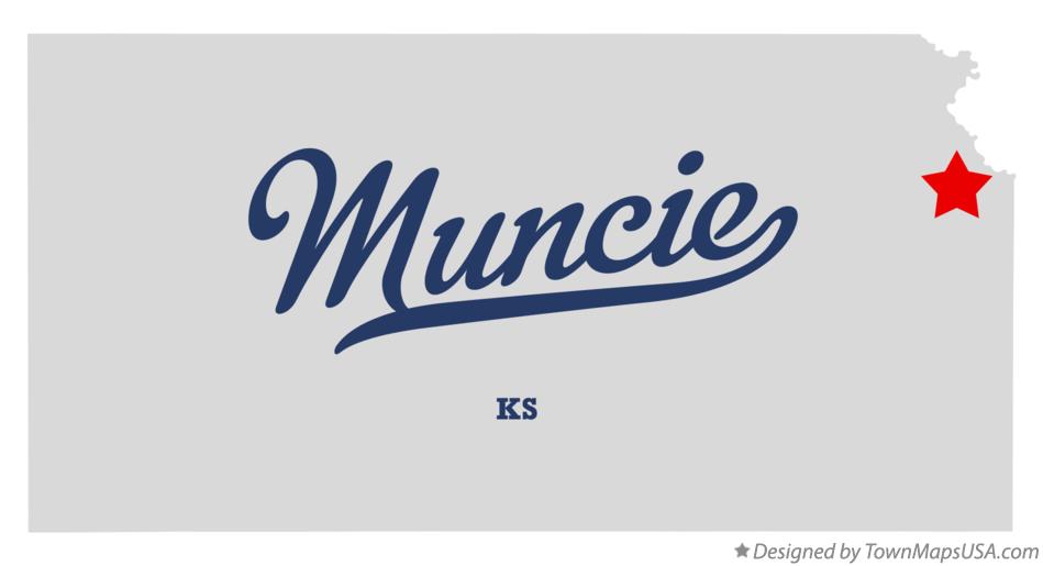 Map of Muncie Kansas KS