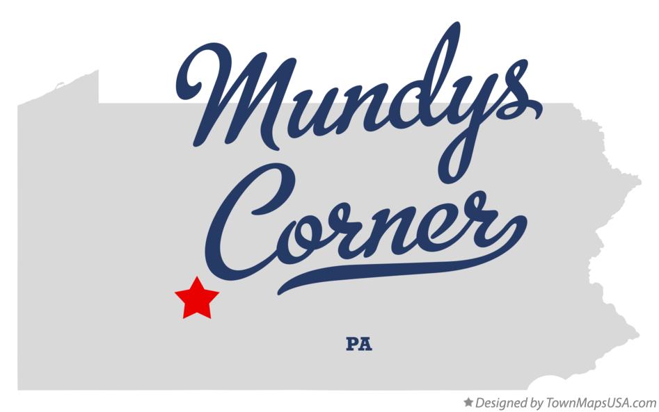 Map of Mundys Corner Pennsylvania PA