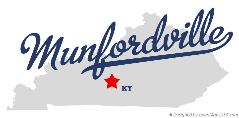 Map of Munfordville Kentucky KY