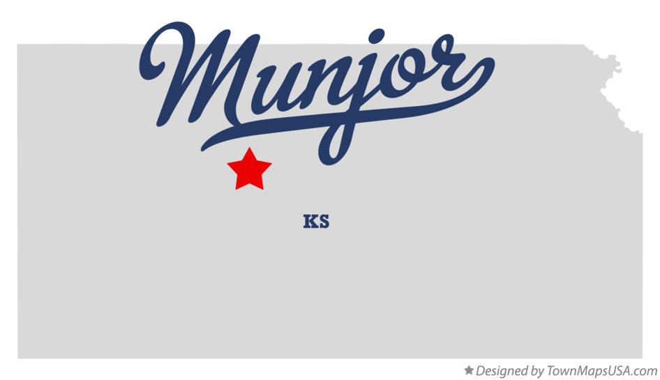 Map of Munjor Kansas KS